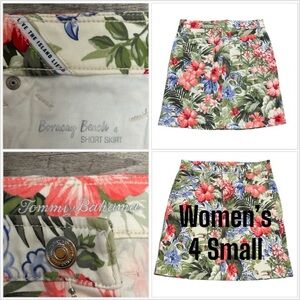 Women’s Tommy Bahama 4 Small Skirt Denim Jeans Jean Multi Color Floral Straight